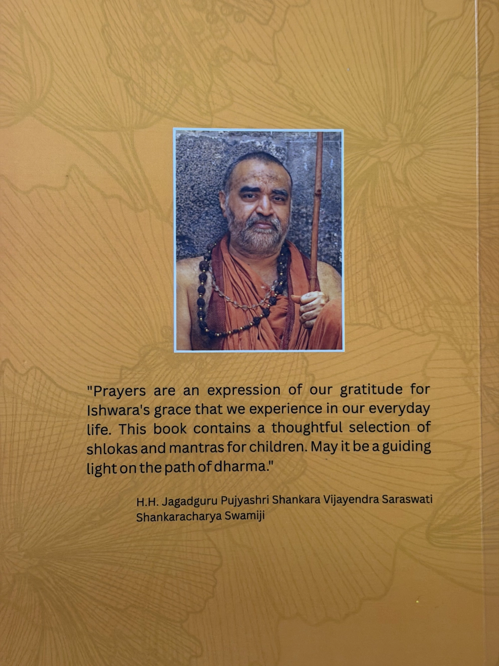 Shlokas & Mantras — back cover